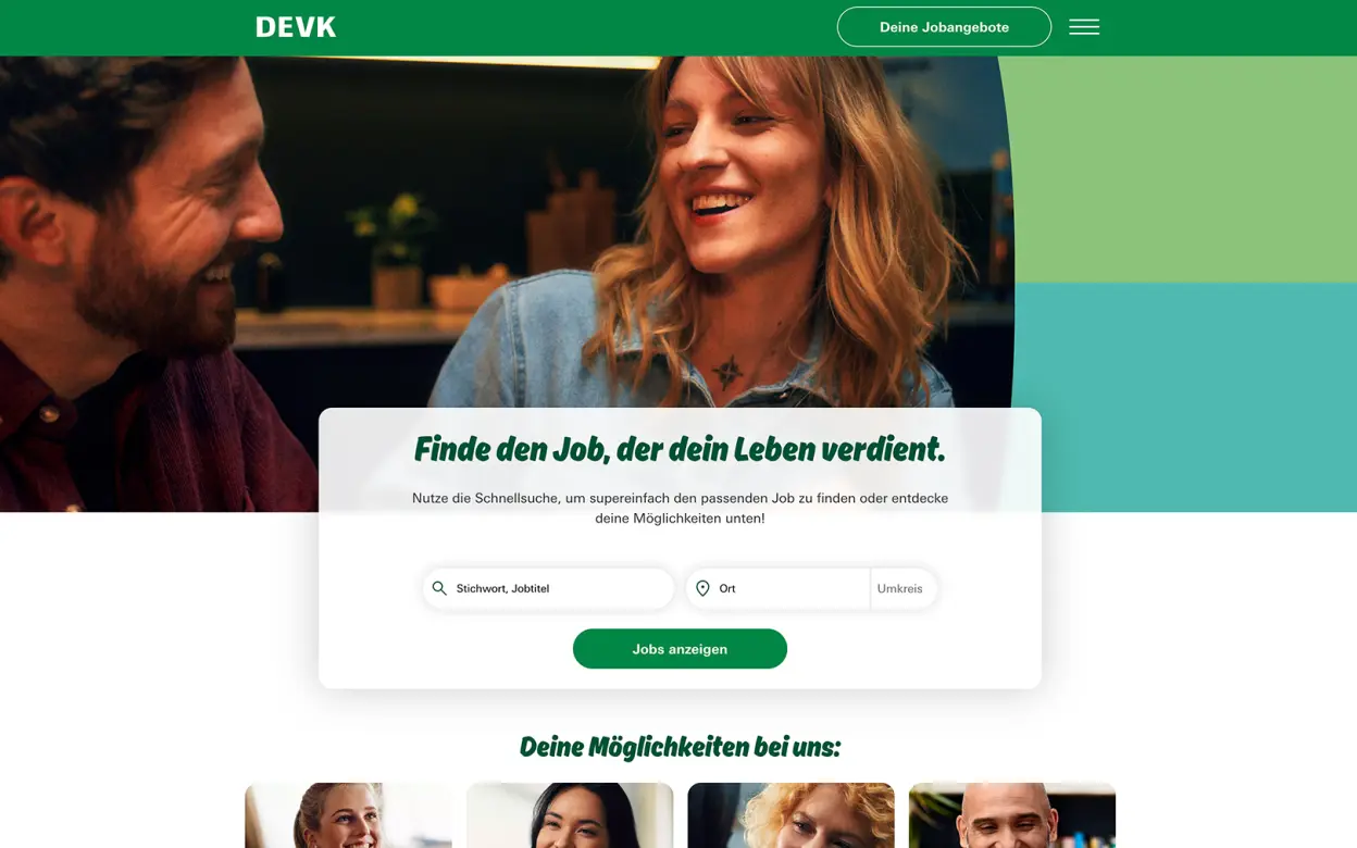 Webseite zur Arbeitgebermarke