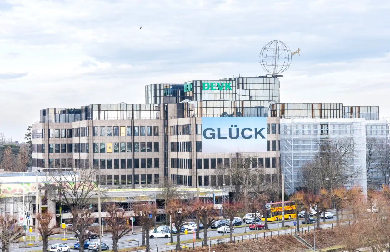 DEVK Zentrale während Glücks-Aktion