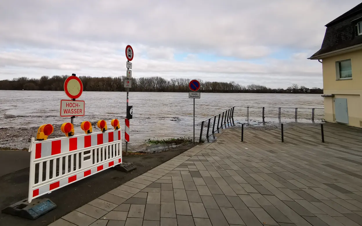 Hochwasser am Rhein