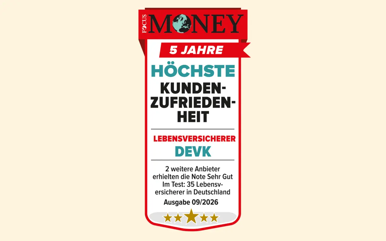 DEVK-Lebensversicherer im fünften Jahr für höchste Kundenzufriedenheit ausgezeichnet