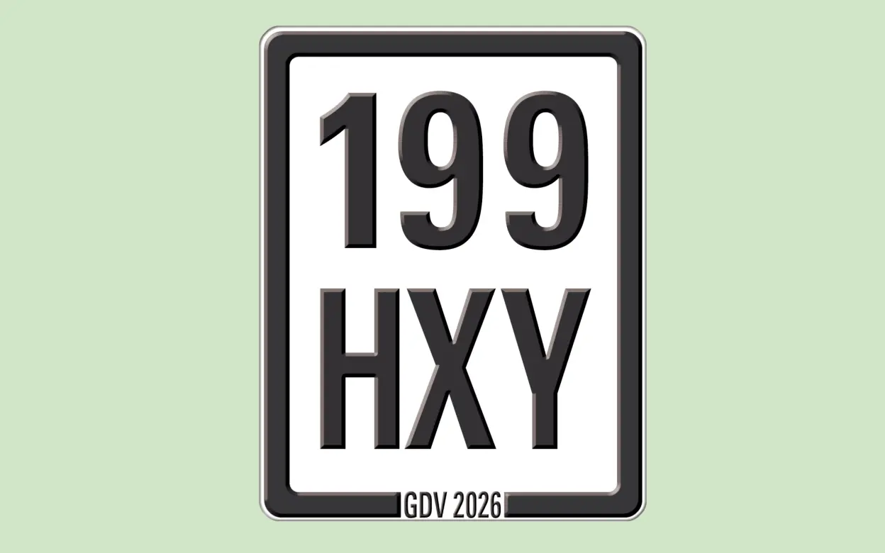 Kleinkraftrad-Versicherungskennzeichen für das Verkehrsjahr 2026