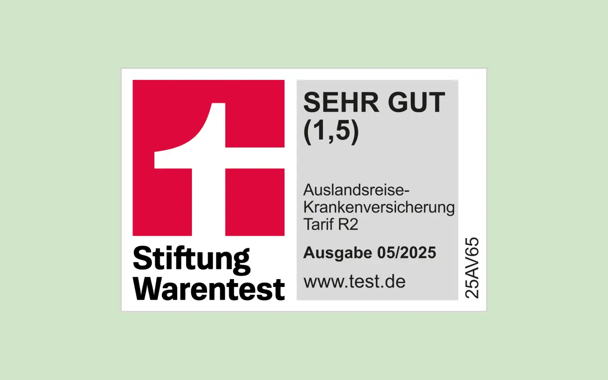 DEVK-Auslandsreise-Krankenversicherung wurde von Stiftung Warentest mit der Note „sehr gut“ ausgezeichnet