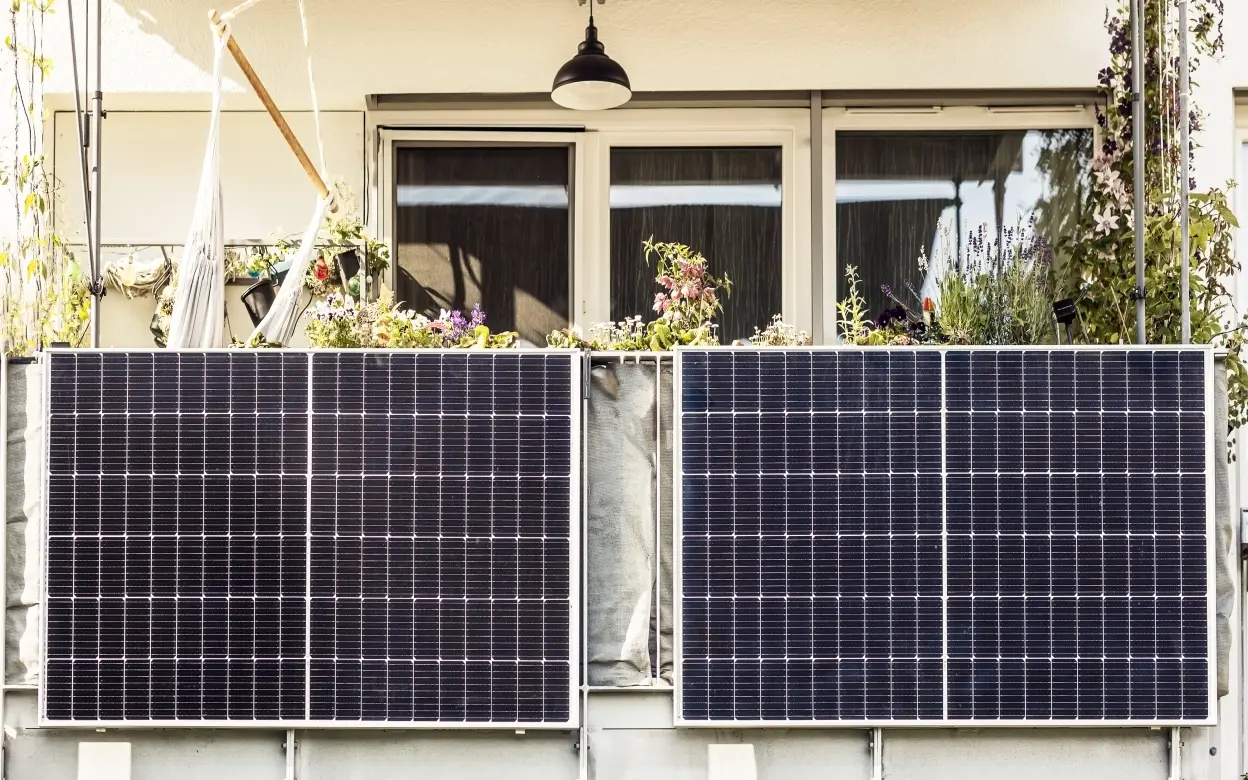 Photovoltaikanlage an Balkon