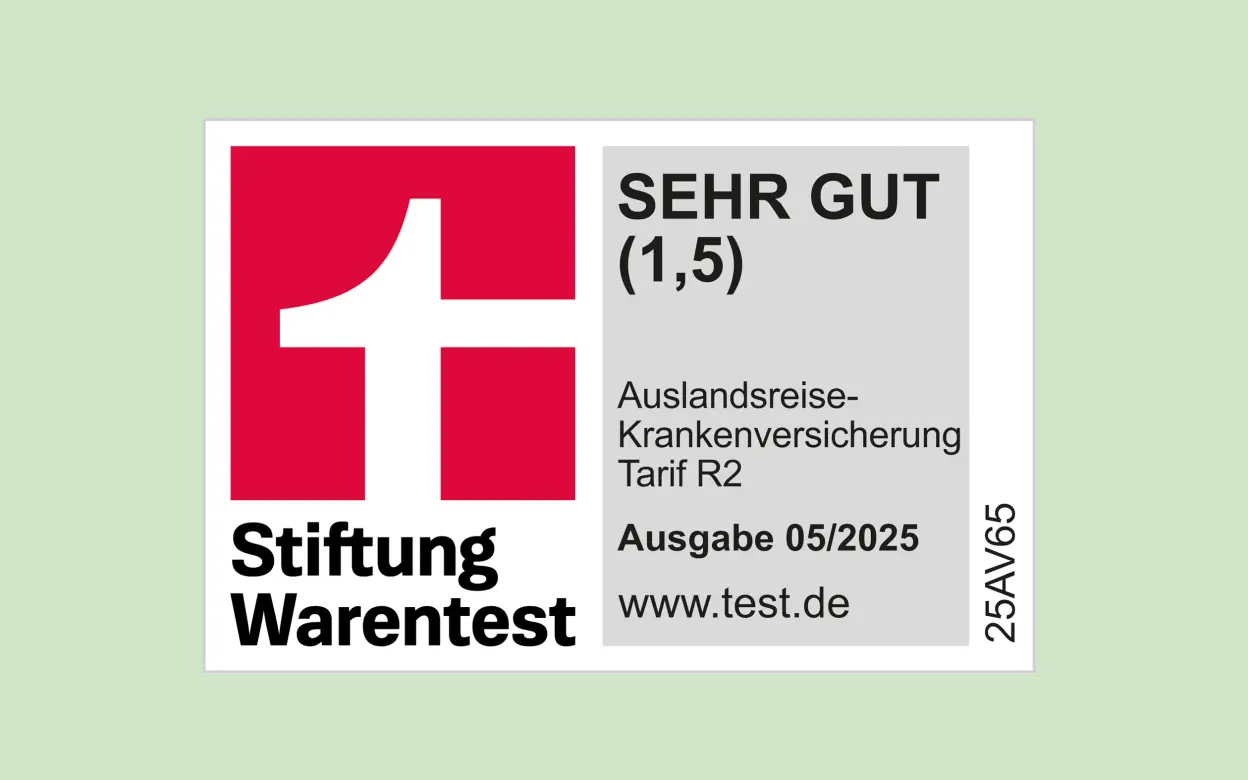 DEVK-Auslandsreise-Krankenversicherung wurde von Stiftung Warentest mit der Note „sehr gut“ ausgezeichnet