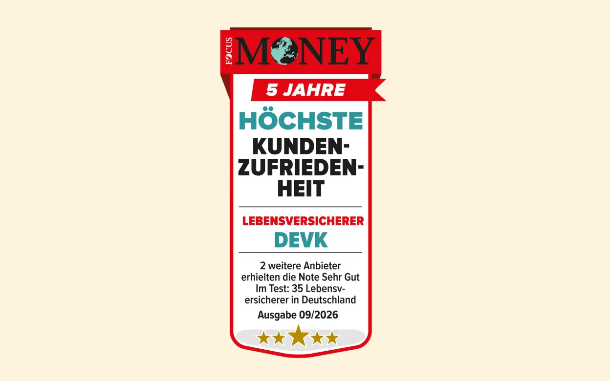 DEVK-Lebensversicherer im fünften Jahr für höchste Kundenzufriedenheit ausgezeichnet