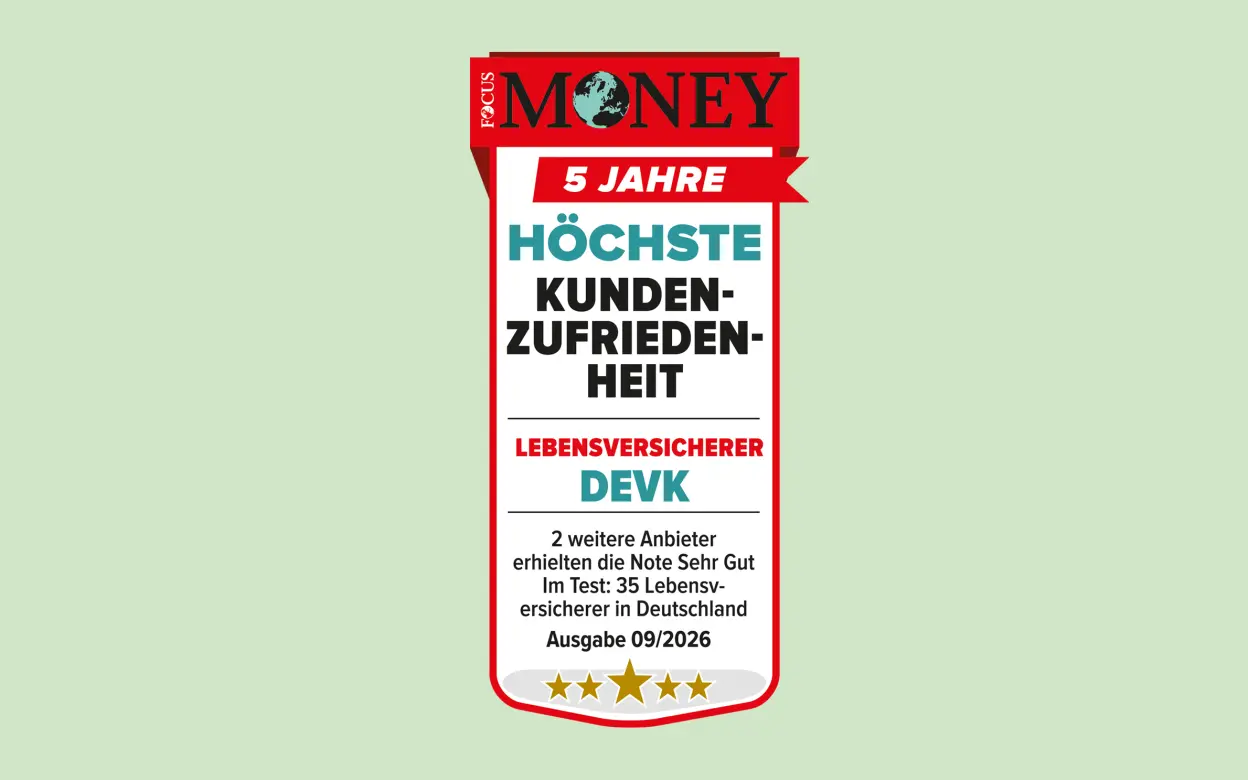 DEVK-Lebensversicherer im fünften Jahr für höchste Kundenzufriedenheit ausgezeichnet