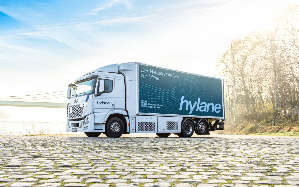 Wasserstoff-Lkw der Firma Hylane